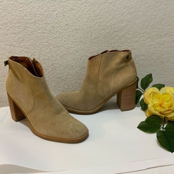 Lucky Brand Pellyon Western Bootie Slate Tan Size 8.5M - Picture 3 of 11